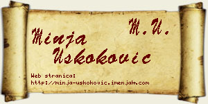 Minja Uskoković vizit kartica
